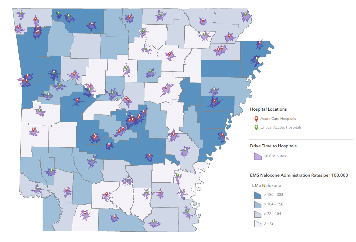 EMS Naloxone Map